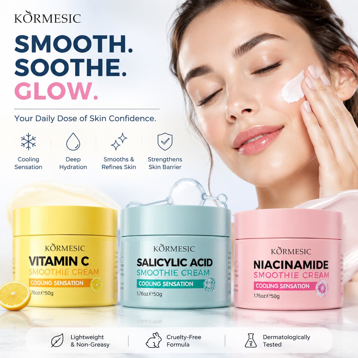 Full English KORMESIC smoothie cream delicately cares for the skin face cream cross-border face cream manufacturer wholesale