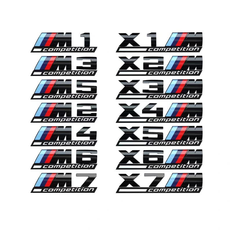 For BMW X1 M X3 M X4 M X5 M X6 M Competition Thunder Edition Car Emblem M3 Sport Rear Badge