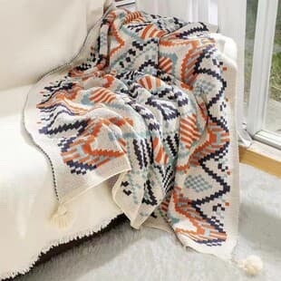 Navajo Sun Blanket New Knitted Bohemian Sofa Throw Blanket Office Air Conditioning Nap Blanket