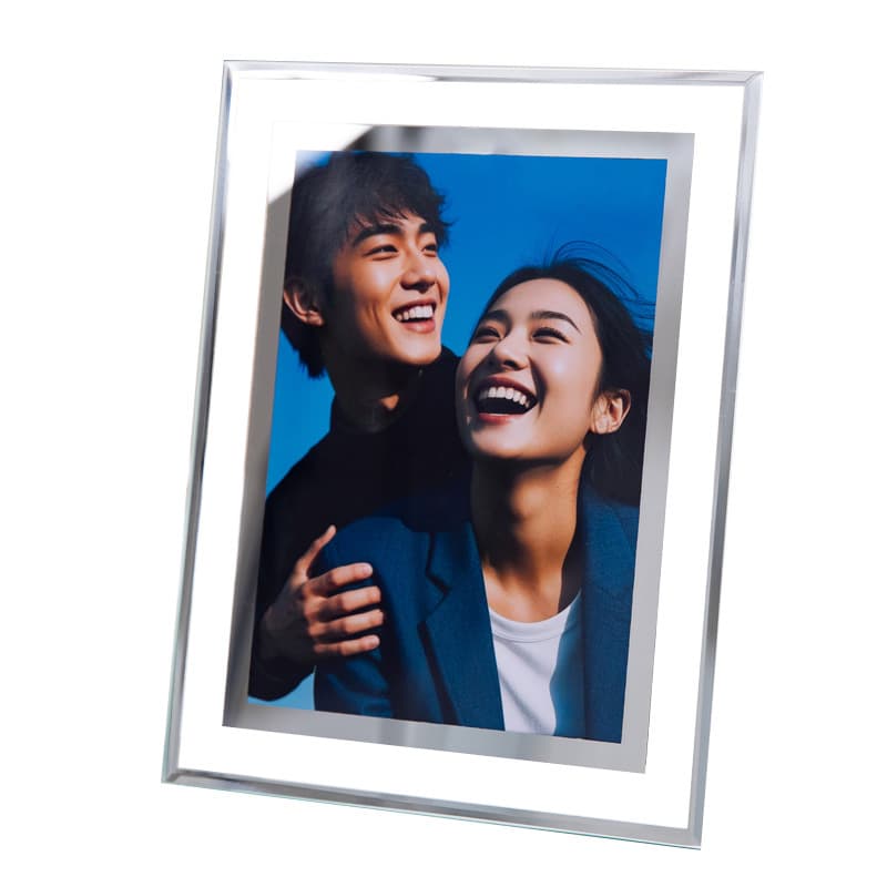 Premium Glass Photo Frame Stand 6 inch 7 inch 8 inch A4 Couple Wedding Photo Transparent Crystal Picture Frame Empty Frame Wholesale