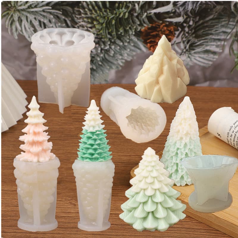 Christmas Gift Box Silicone Mold for DIY Aromatherapy Candles, Plaster Christmas Gift Ornament Mold, Fondant and Resin Mold