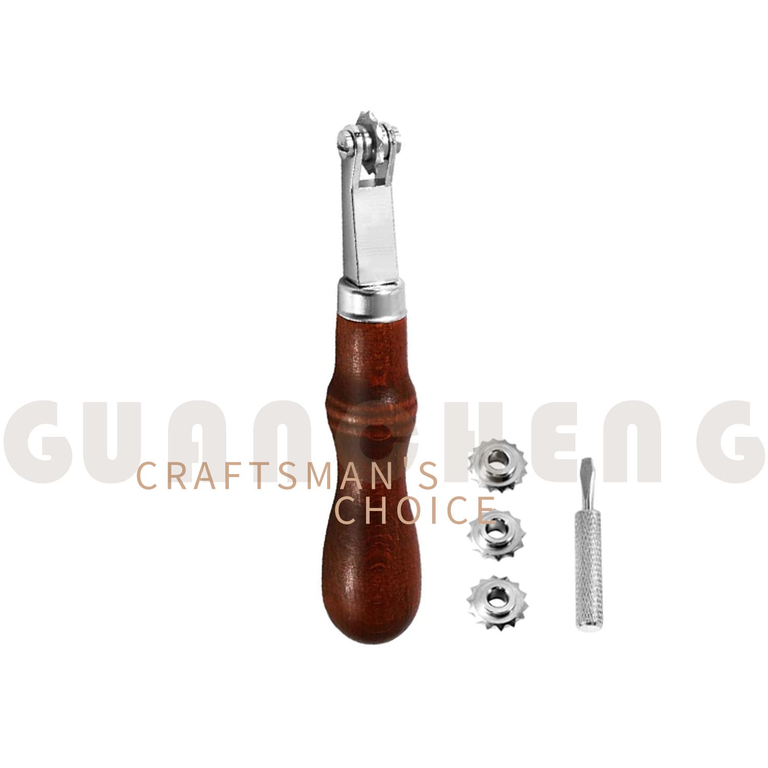 Leather Punching Wheel DIY Leather Craft Tool Wooden Handle Marking Wheel Scoring Wheel Stitch Spacing Wheel American Style Spacing Wheel