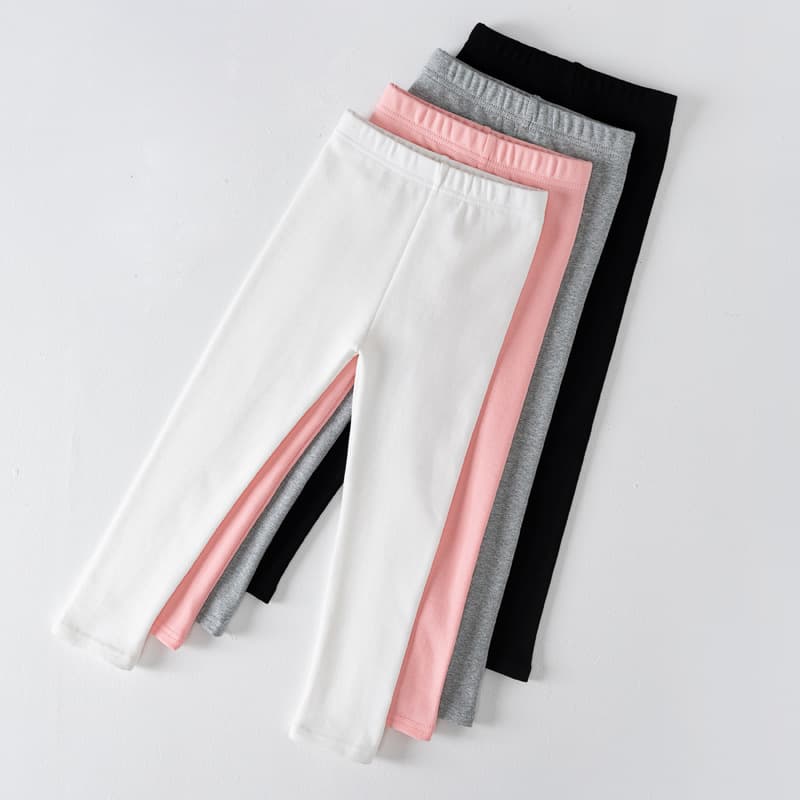 Girls' Pure Cotton Long Pants Slim Fit Spring Autumn Underwear Baby Outerwear Smooths Your Silhouette