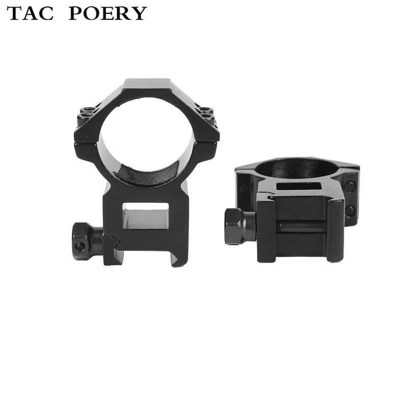 30MM High Profile Scope Tube Rings, Double Screw High Profile Scope Rings with 20MM Picatinny Slot, 2PCS Scope Mount Base