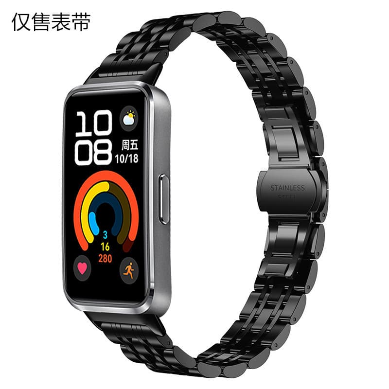 Compatible with Huawei Band 11 Milanese Stainless Steel 10/9 NFC Wristband Sport Style 11 Pro Watch Strap