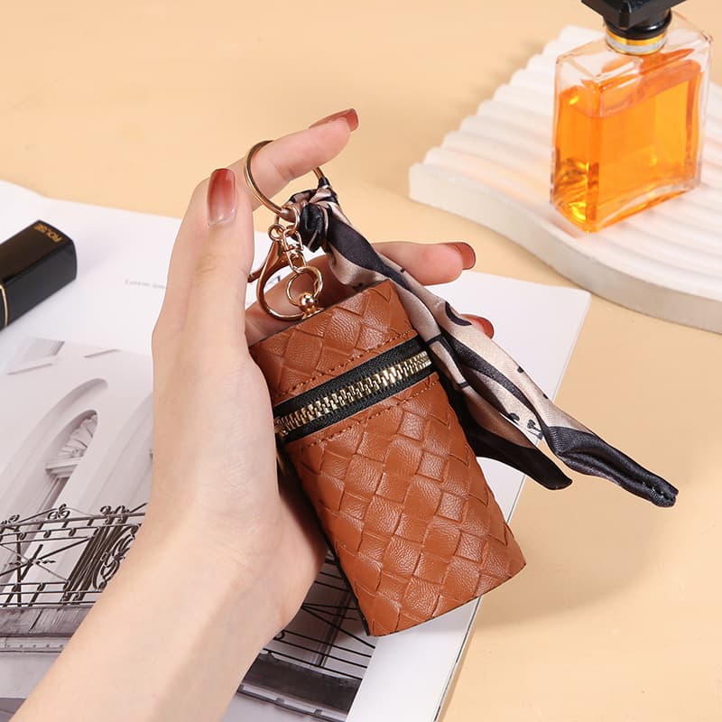 New women's fashion lipstick bag retro cute girl coin purse student portable wallet headphone bag key bag