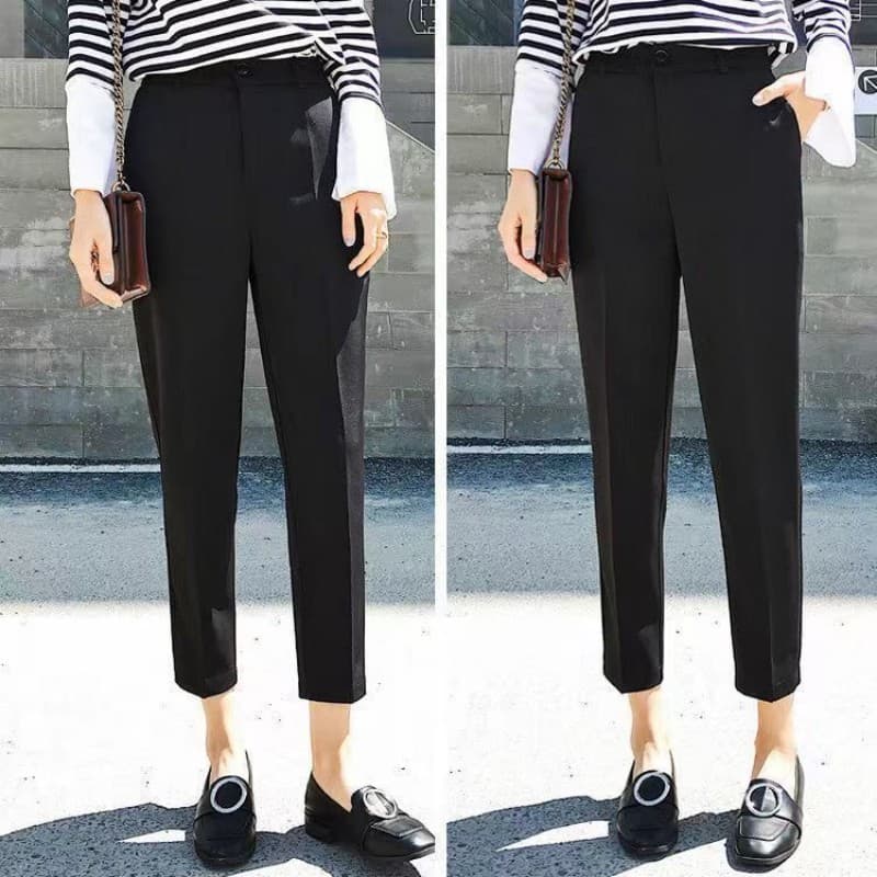 Four Seasons Professional Trousers Harem Ankle Pants Slim Straight Cigarette Pants Casual Pants Suit Pants