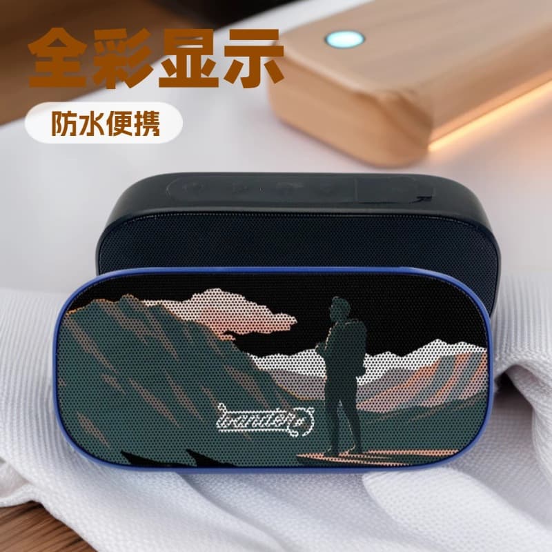 Outdoor waterproof portable Bluetooth speaker, pocket size large logo gift wireless Bluetooth speaker