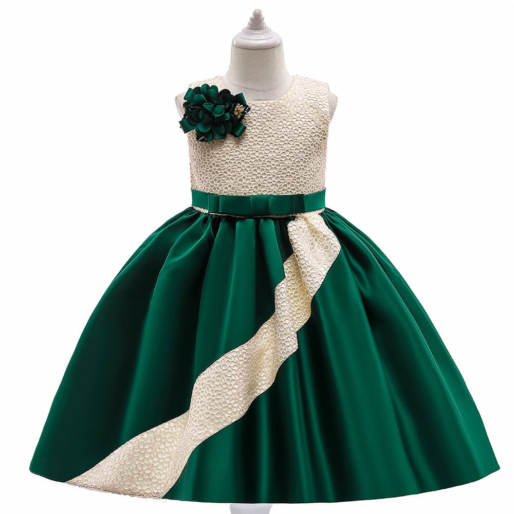 Princess Style Kids Dresses Puffy Wedding Gown for Girls European And American Style Children's Party Clothes Spring Autumn
