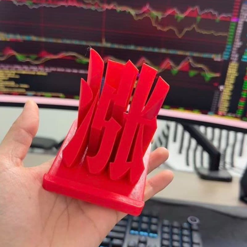 3D printing stock daily limit mobile phone holder abstract creative stockholder desktop white ornaments fortune ornaments