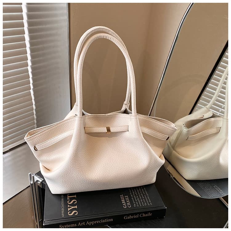 Handheld Fashion Large Capacity Tote Bag 2025 New High-End Pleated Shoulder Bag Commuter Versatile Women's Bag