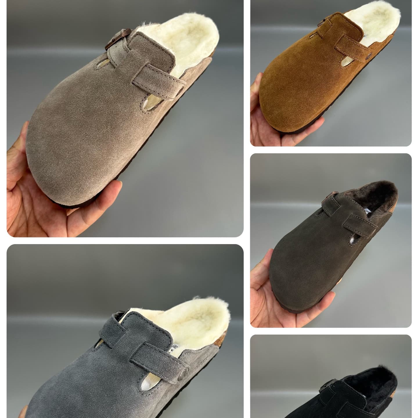 Dongguan High Quality 2025 New Fuzzy Half Slippers, Outdoor Soft Cork Toe-Covered Slippers, Unisex BK Women's Shoes Birkenstock