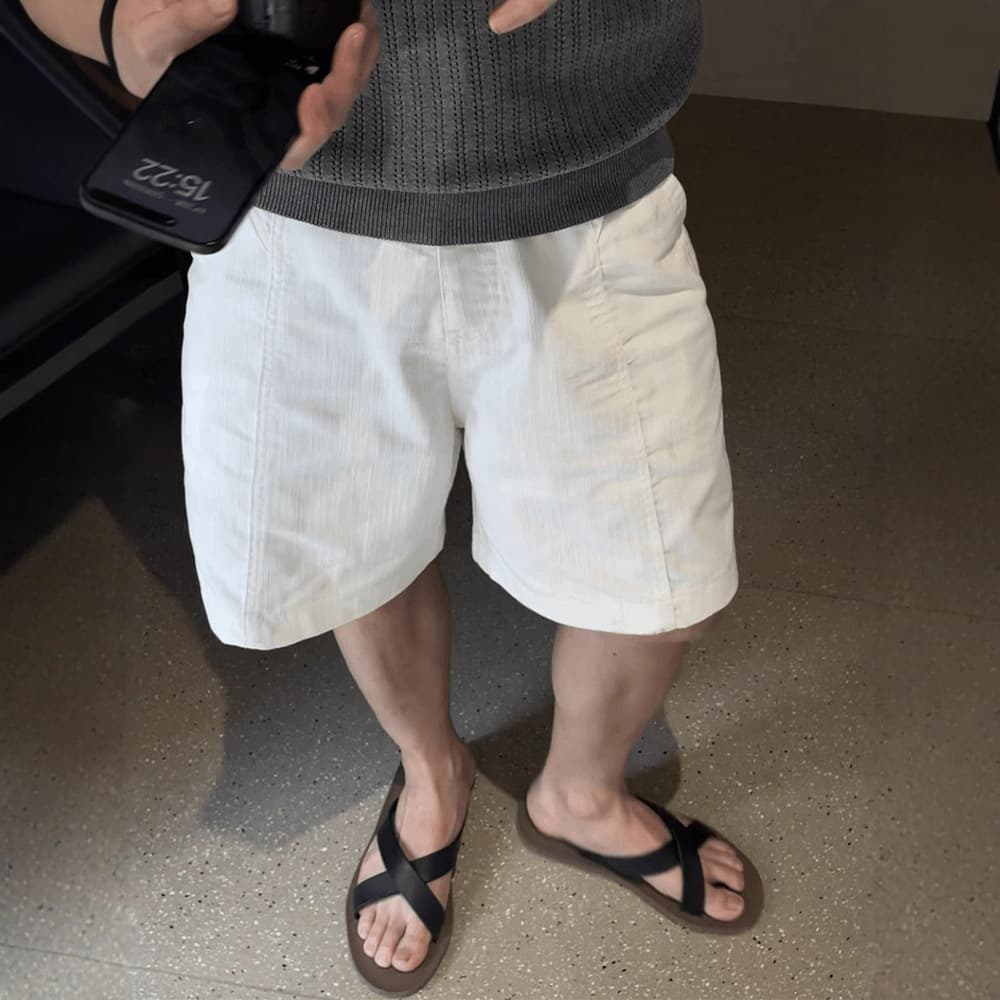 New Rich Old Money Style White Shorts for Men Summer Light Luxury Casual Beach Pants High-End Five-Point Shorts