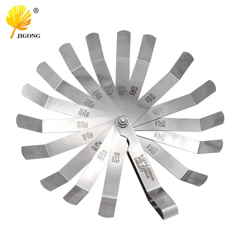 Feeler gauge, gap gauge, stainless steel high-precision single-piece valve feeler gauge, thickness gauge 0.127-0.508MM measurement