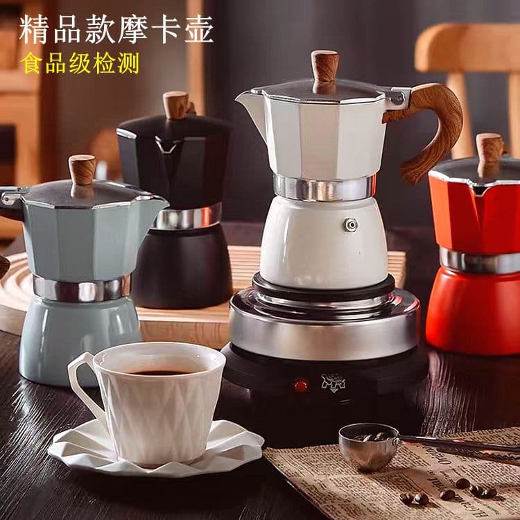 Cross-border Hot Seller Italian Mocha Pot Precision Machined Premium Mocha Pot Espresso Coffee Maker