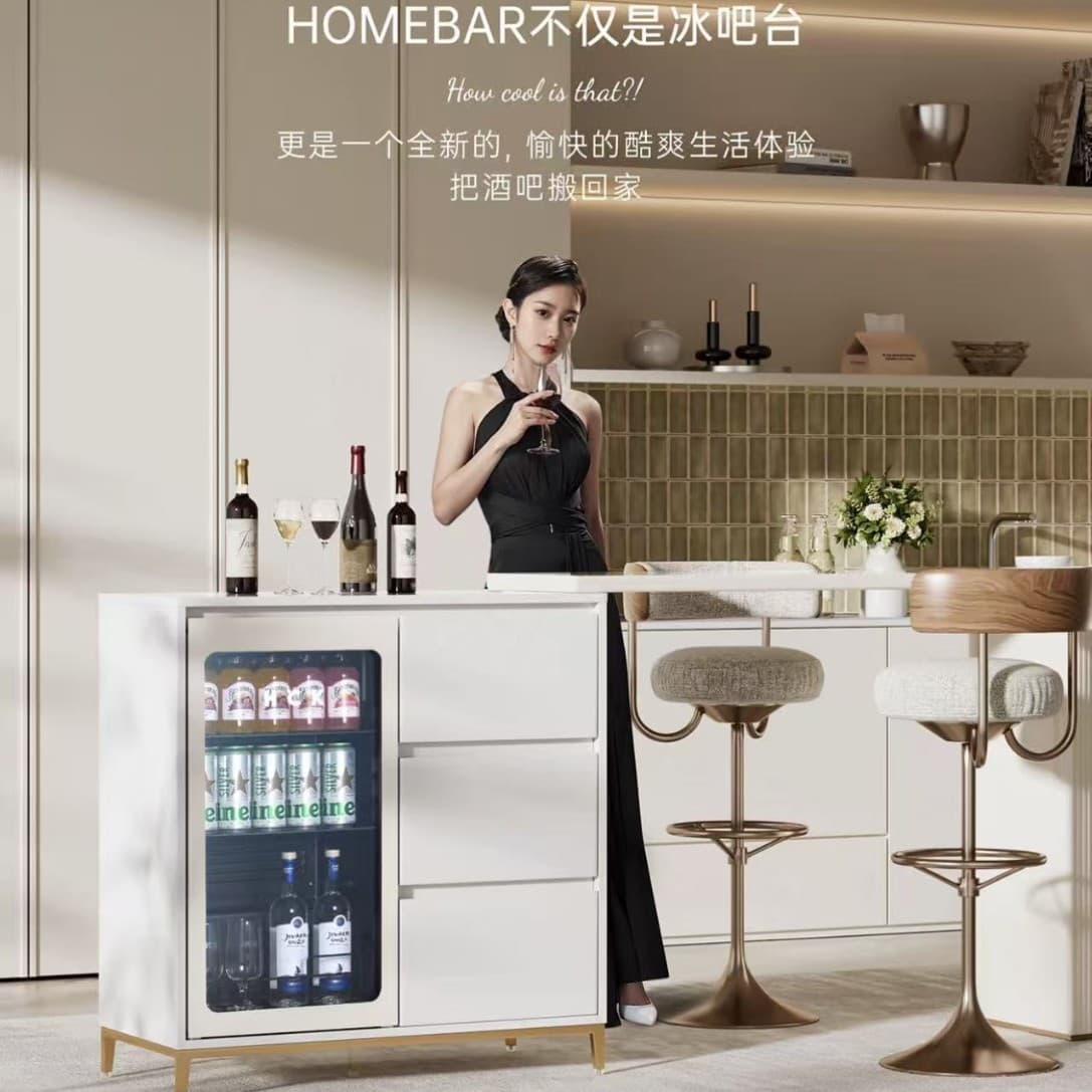 Husky Ice Bar Counter Sideboard Wine Cabinet Home Appliance Set for Living Room BBT-62S
