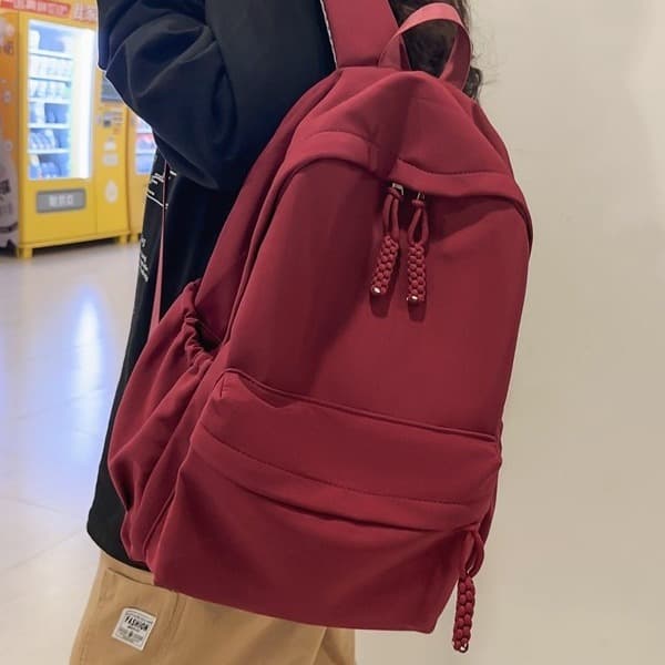 School Bag for Girls Ins Style Simple Korean Casual Junior High Student Backpack Large Capacity Lightweight for Senior High Students