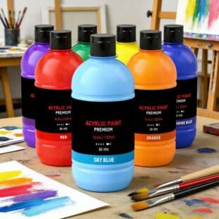 Acrylic Paint 500ml 14 Colors Single Bottle for Art Students, Sketching, Sunscreen, Wall Painting, Waterproof DIY Paint
