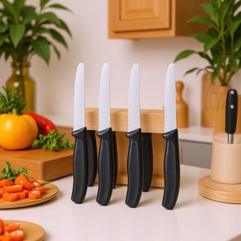 Cross-border Stainless Steel Steak Knife Watermelon Knife Western Tableware Serrated Knife Kitchen Tool
