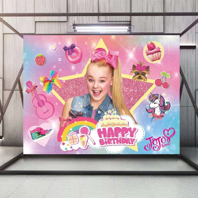 Foreign Trade Amazon JOJO Theme Photography Background Cloth Birthday Party Baby Shower Decoration Banner Vinyl