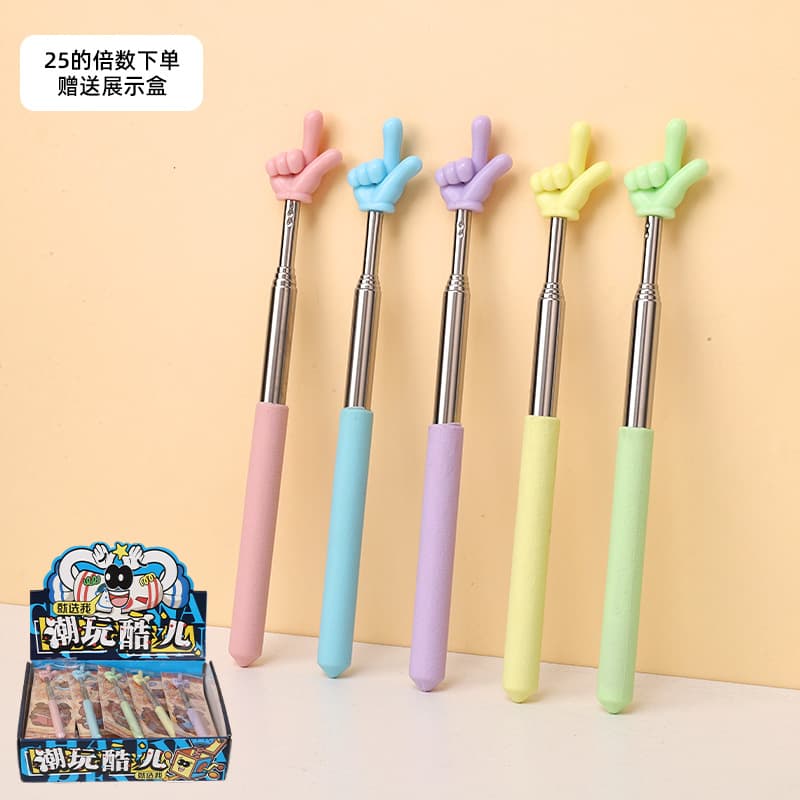New Macaron Pointing Stick, Retractable Finger Pointer for Home and Kindergarten Use, Early Education Teaching Pointer for Class