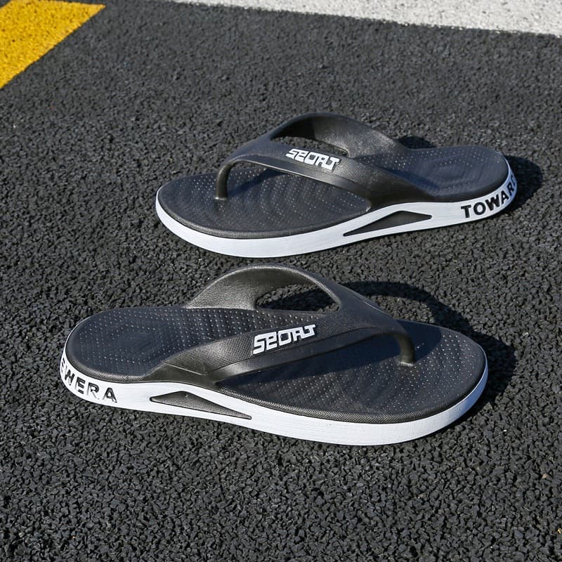 New Style Simple Flip Flops for Men Outdoor Non-Slip Casual Toe Post Sandals Summer Fashion Beach Slippers Wholesale