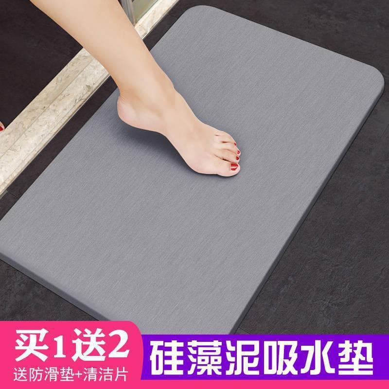 Diatomite Hard Pads, Absorbent Seaweed Foot Mats for Toilet and Bathroom Entrances, Quick-Dry Bathroom Diatomaceous Earth Mats
