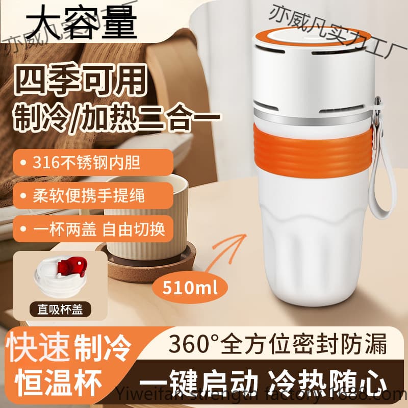 Refrigeration Cup Insulated Cooling Water Bottle for Dormitory, Office, Outdoor, Car Use
