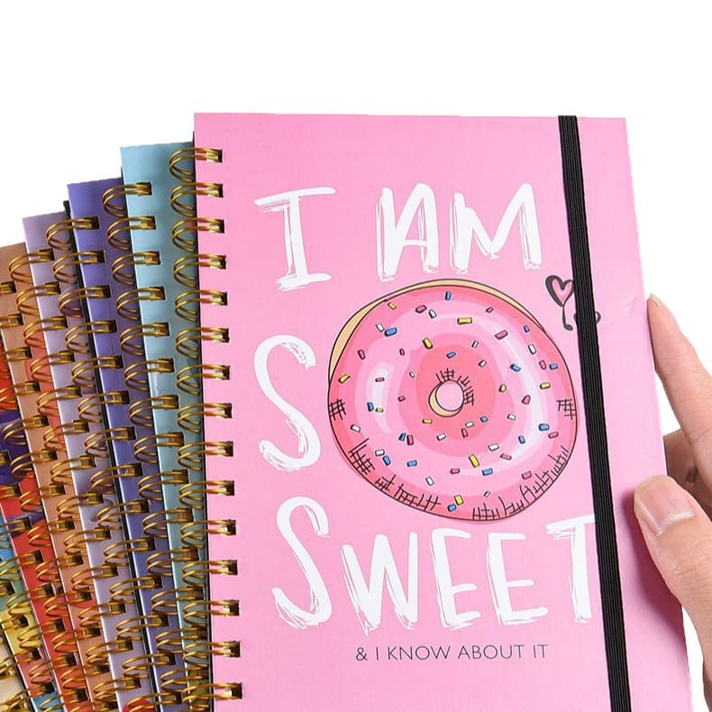 Cross-border exclusive supply of A5 loose-leaf cartoon coil notebooks with good-looking student diaries, notes, dictation drafts, wholesale
