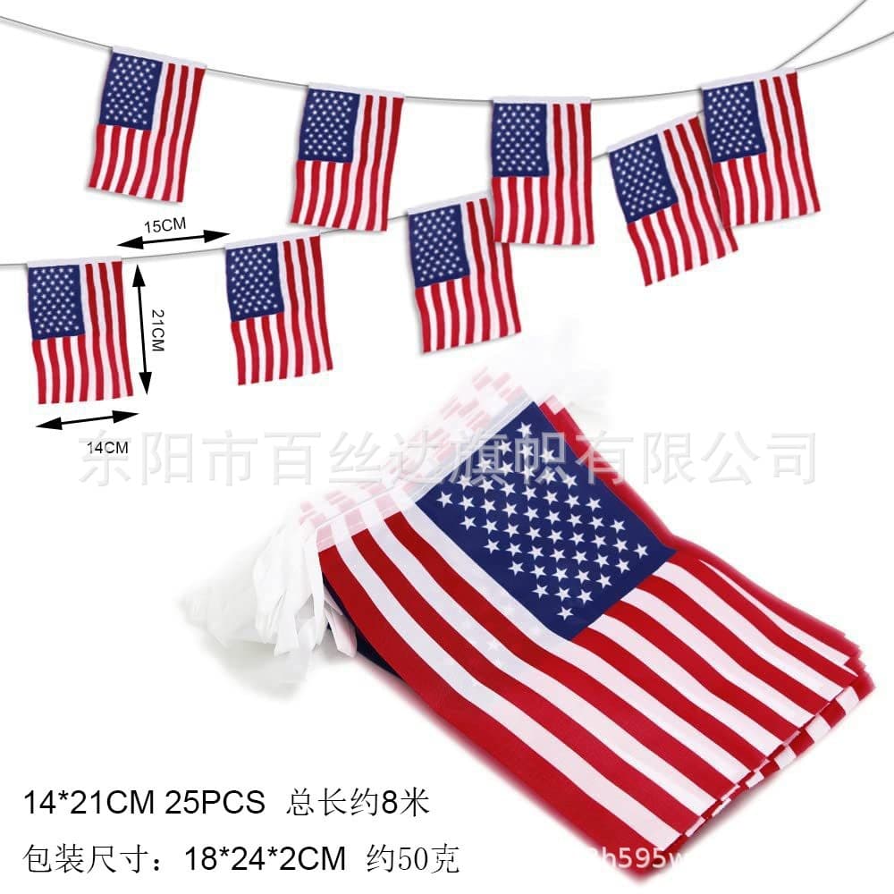 United States, Canada and Mexico World Cup 14*21cm American string flag square fan flag 20*28cm hanging flag polyester pull flag