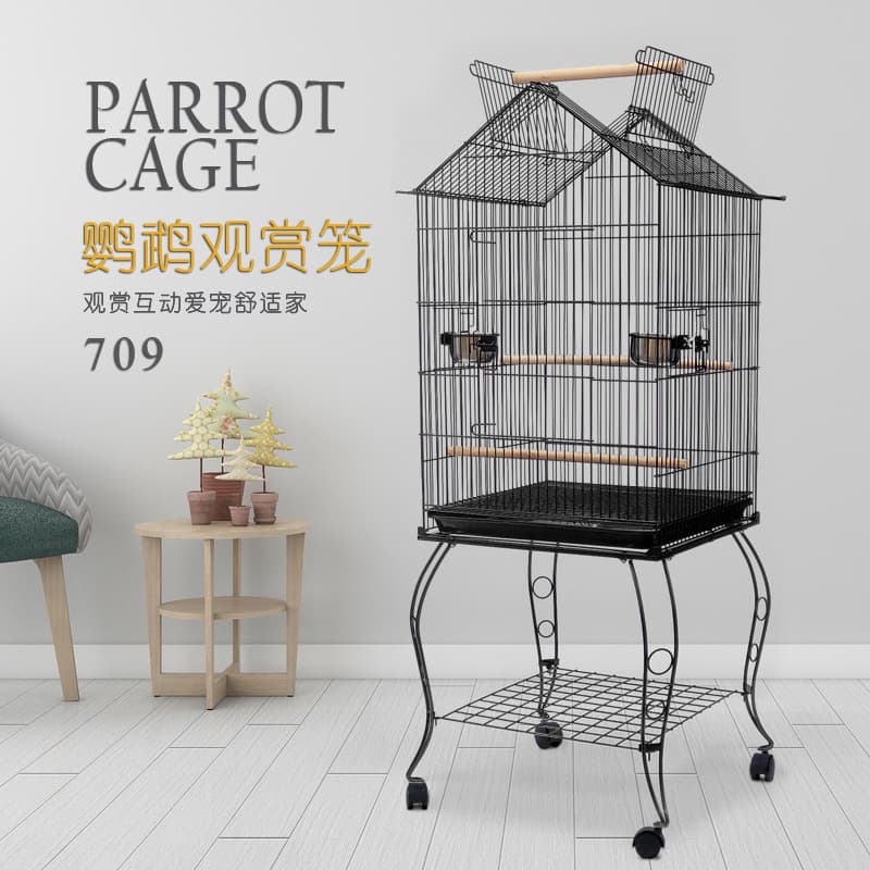 Yuedi Monk Cockatiel Sun Conure Cage Medium Large Bird Cage Metal Caique Myna Breeding Cage 709
