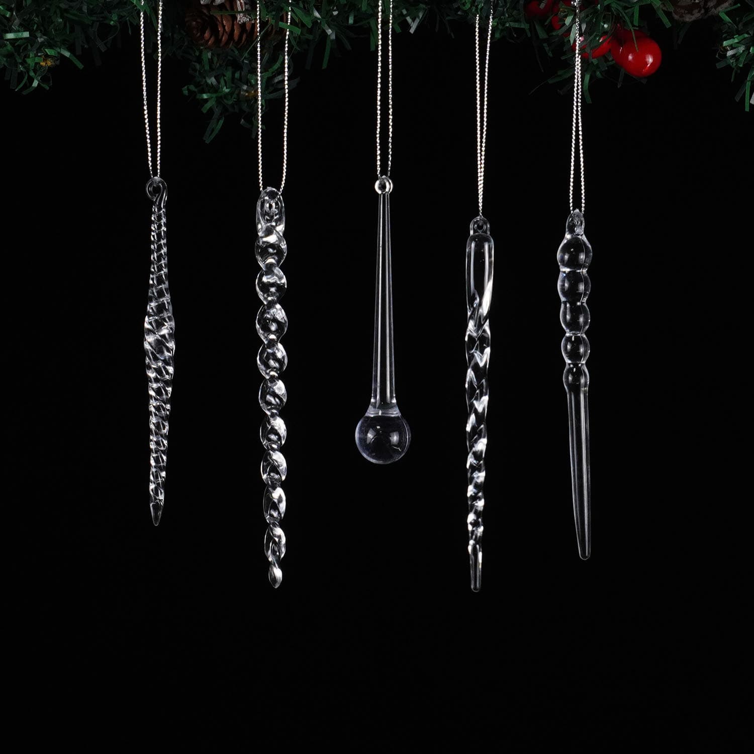 Christmas Decoration Icicle Pendants Acrylic Crystal Clear Icicle Accessories Creative Tree Hanging Decorations