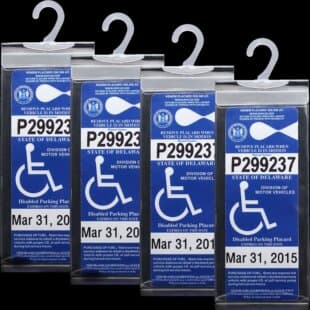Amazon TEMU Disability Sign PVC Hanging Bag Transparent Disability Card Parking Sign Storage ID Pouch