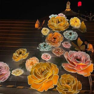 Outdoor Waterproof EVA Poppy Paper Flower Decoration for Window Displays, Shopping Mall Decor, Floral Art Events, Giant Flower
