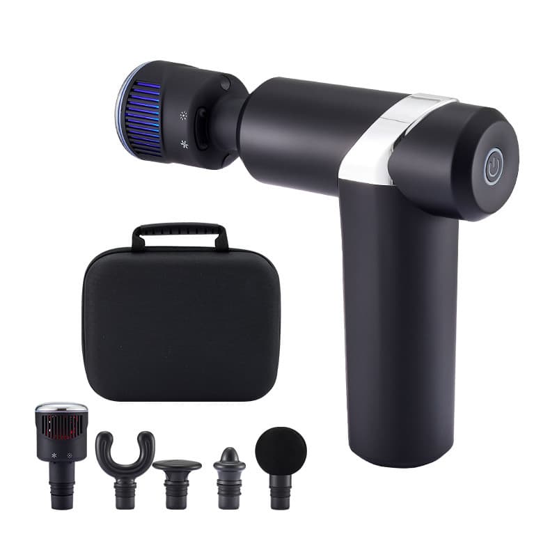 Cross-border Hot and Cold Head Fascia Gun Home Electric Deep Muscle Relaxation Massage Gun Smart Full Body Vibration Massager