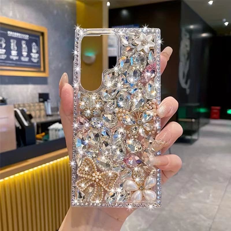 Case for Samsung S24 Ultra Full Rhinestone S25 Protective Cover S23 Butterfly S26 Sparkling Cross-border S25 FE Women