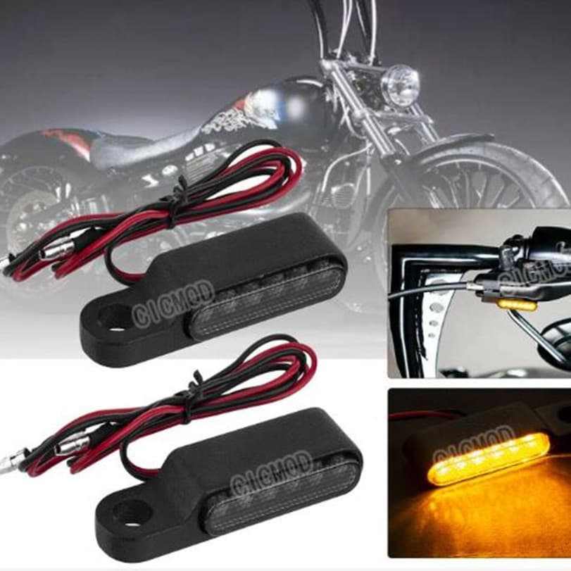 Motorcycle Handlebar LED Sequential Turn Signal Lights, Vintage Motorcycle Modification Signal Lights, Motorcycle Turn Signals