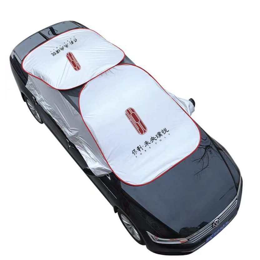 Cross-Border Car Summer Car-Mounted Silver-Coated Steel Rims Folding Storage Sunshade Sun Protection Car Windshield Amazon