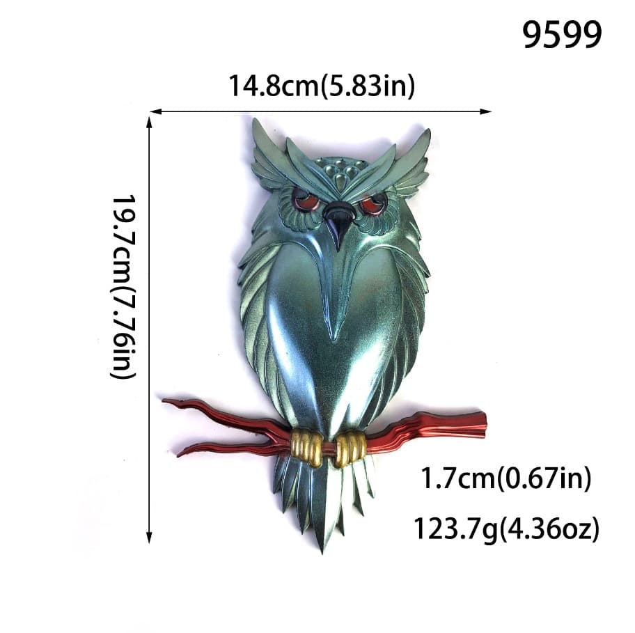 9599 owl pendant silicone mold creative resin wall sticker wall hanging semi-three-dimensional pointed beak owl glue mold