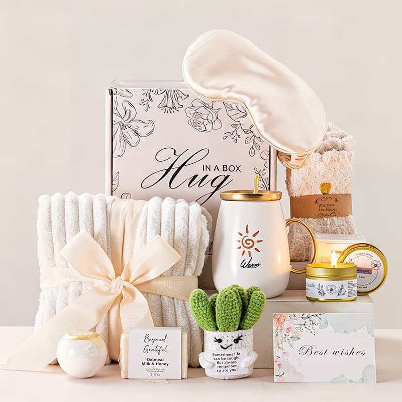Cross-border blanket gift set, bath and spa gift box, aromatherapy candle souvenir, high-end birthday gift for women