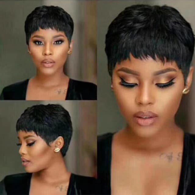 Foreign trade wig European and American fashionable short hair for women African wig short hair chemical fiber machine-made headgear wholesale Amazon