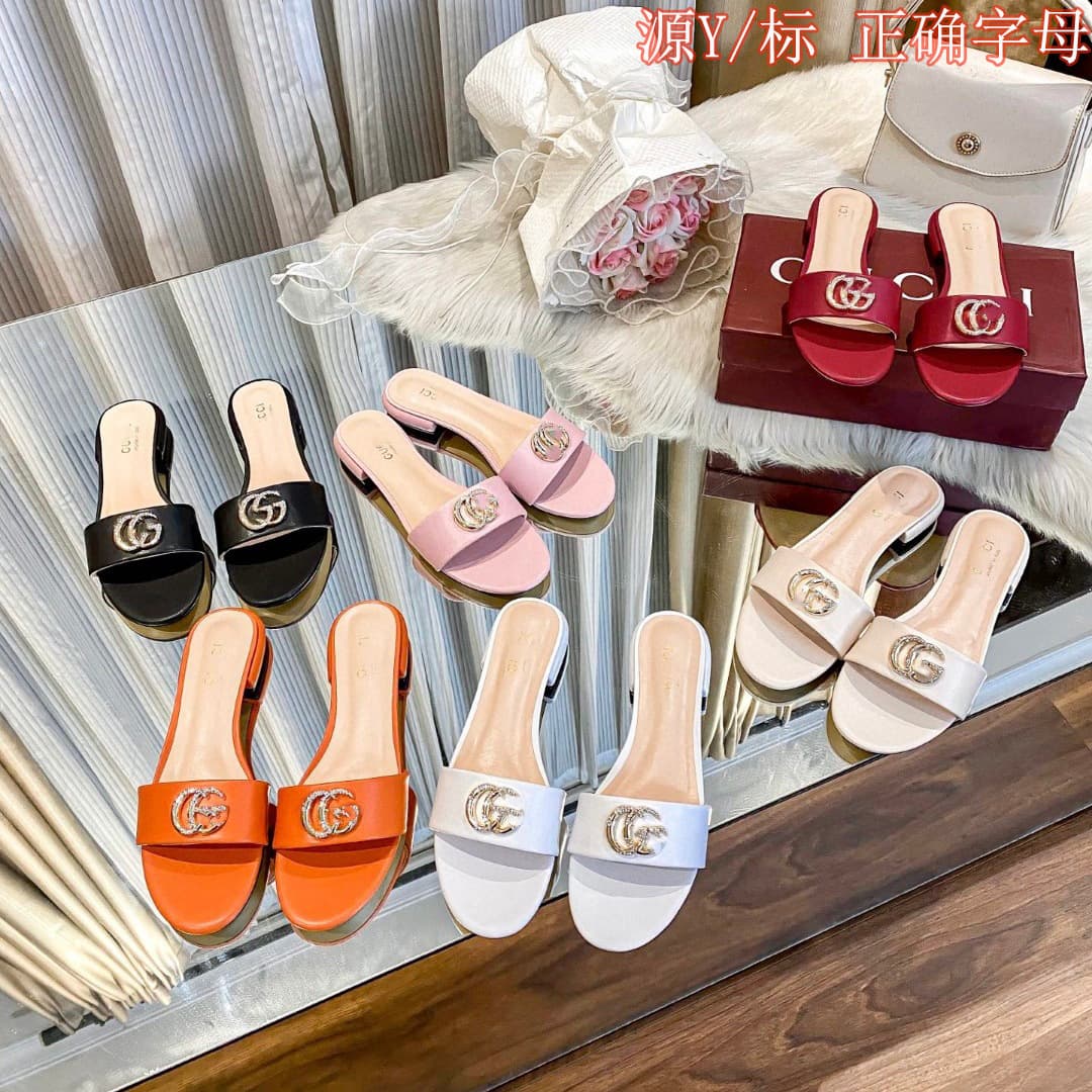 2025 New Export Style Europe America Middle East Dubai Netherlands Singapore Turkey Metal Rhinestone Buckle Genuine Leather Slide Sandals