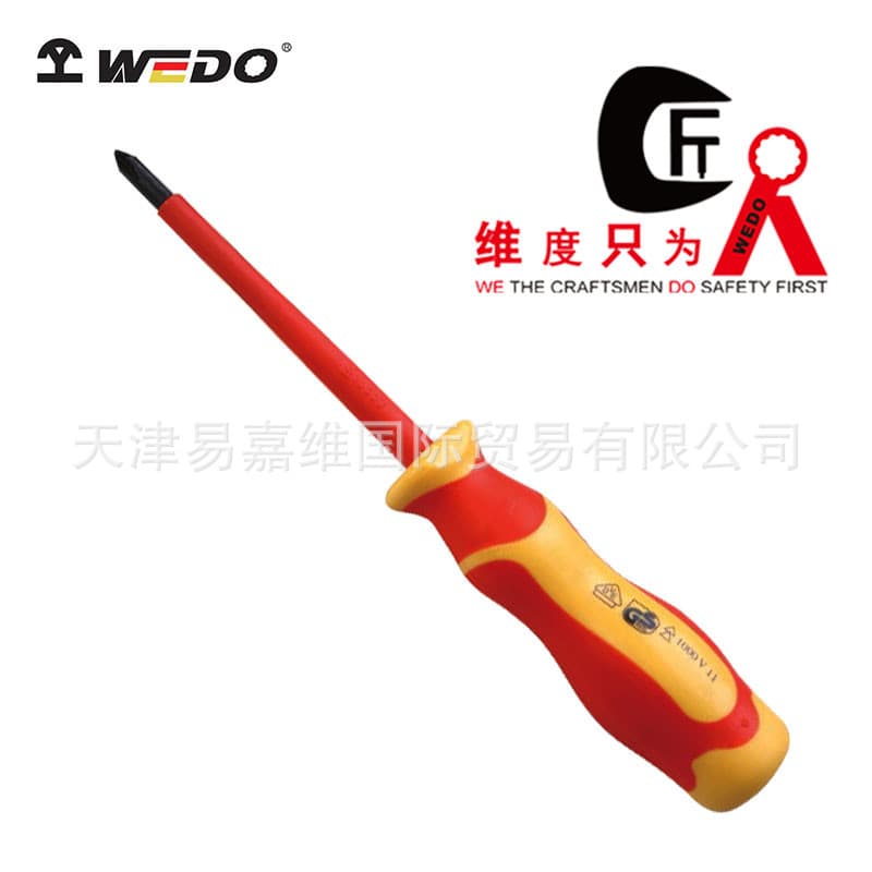 WEDO Factory Direct VDE Insulated Extended Pozidriv Screwdriver Insulated Voltage-Resistant Screwdriver