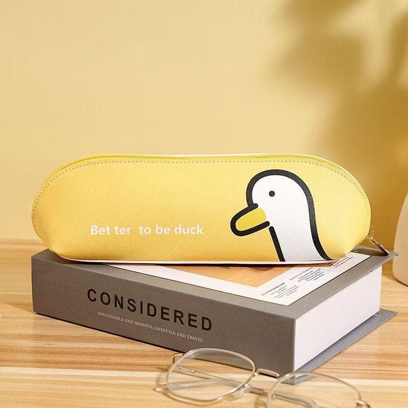 Cute Duck Ins Style Portable Lipstick Lip Glaze Storage Bag Travel Out Makeup Bag Eyebrow Pen Makeup Brush Bag