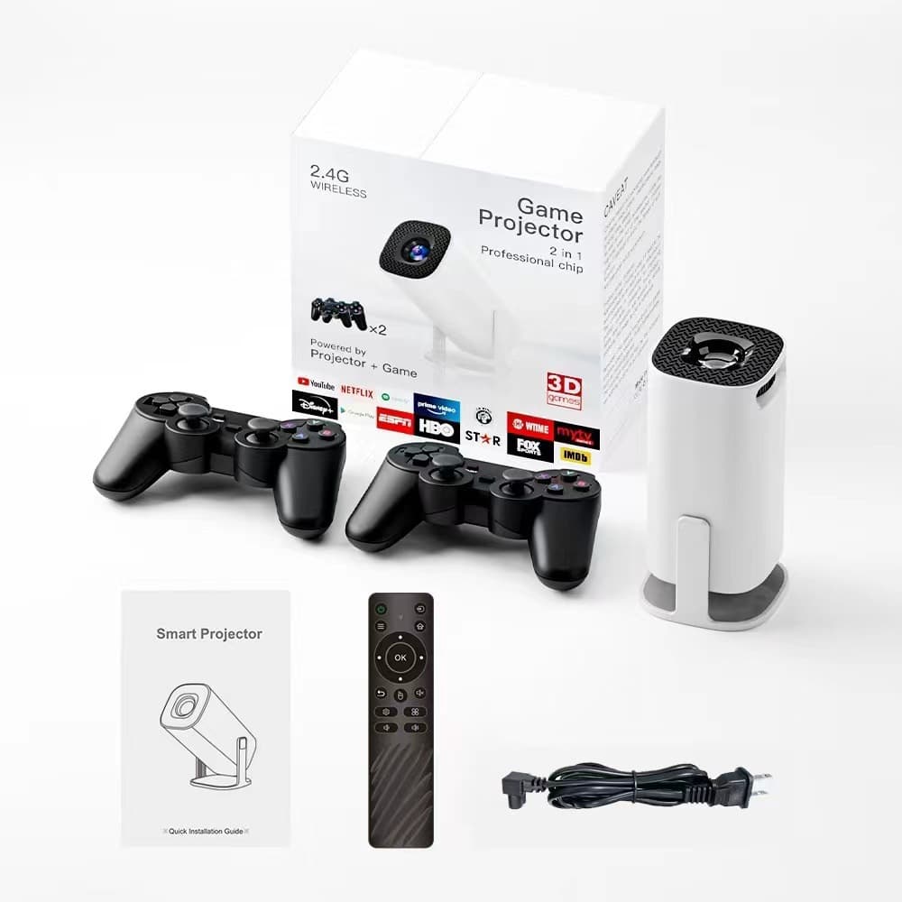 Game projector Android portable projector dual wifi Bluetooth HD home outdoor projector machine P30