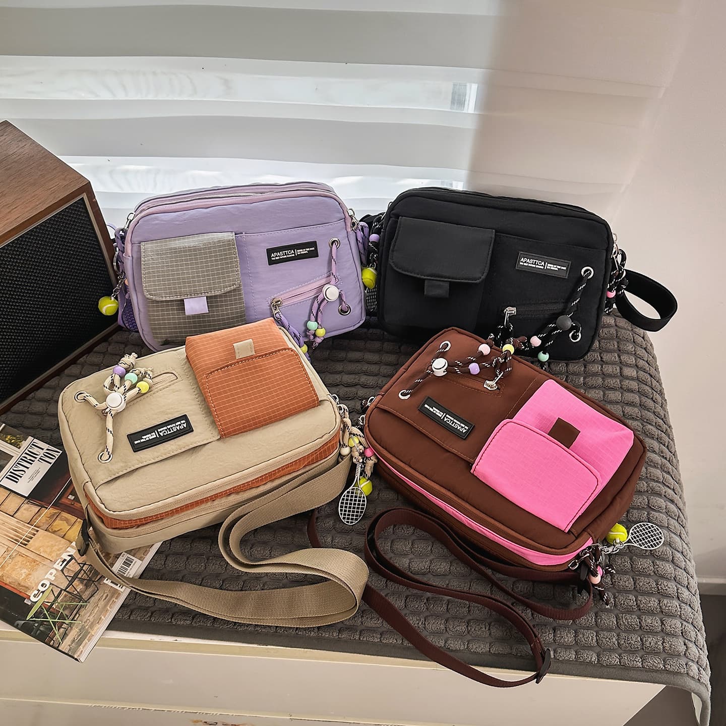 New fashionable children's crossbody bag, large-capacity coin purse for boys and girls, casual wear-resistant shoulder bag for junior high and high school students