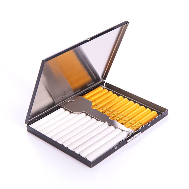 Factory Wholesale In Stock Men's and Women's Thin Cigarette Case 13 Metal Cigarette Case Stainless Steel Cigarette Clip Cigarette Box