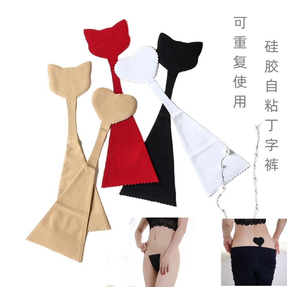Sexy C Panty Amazon Sexy Cat Head C-String Reusable Silicone Self-Adhesive Thong