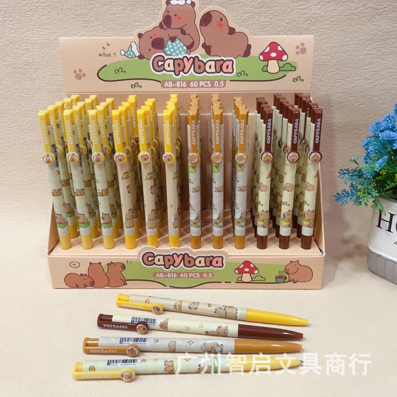 Creative Cartoon 0.5 Press Ballpoint Pen Primary School Students Cute Blue Writing Pen Children's Fun Ballpoint Pen Wholesale