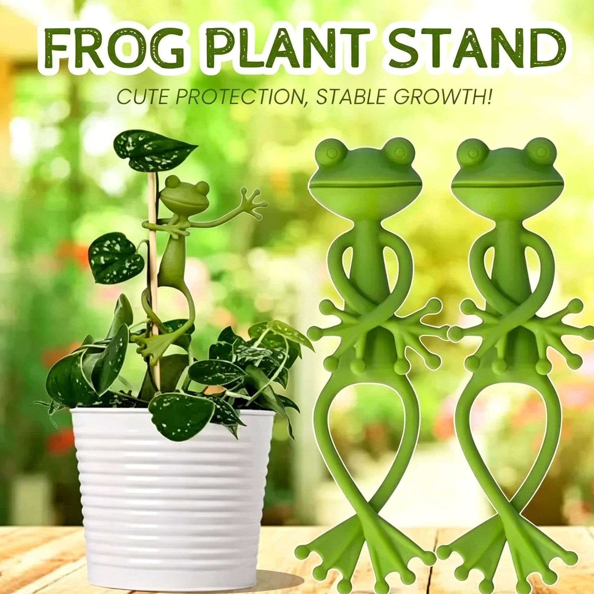 Cross-border hot item in stock Frog Plant Stand green animal pet frog decorative plant stand